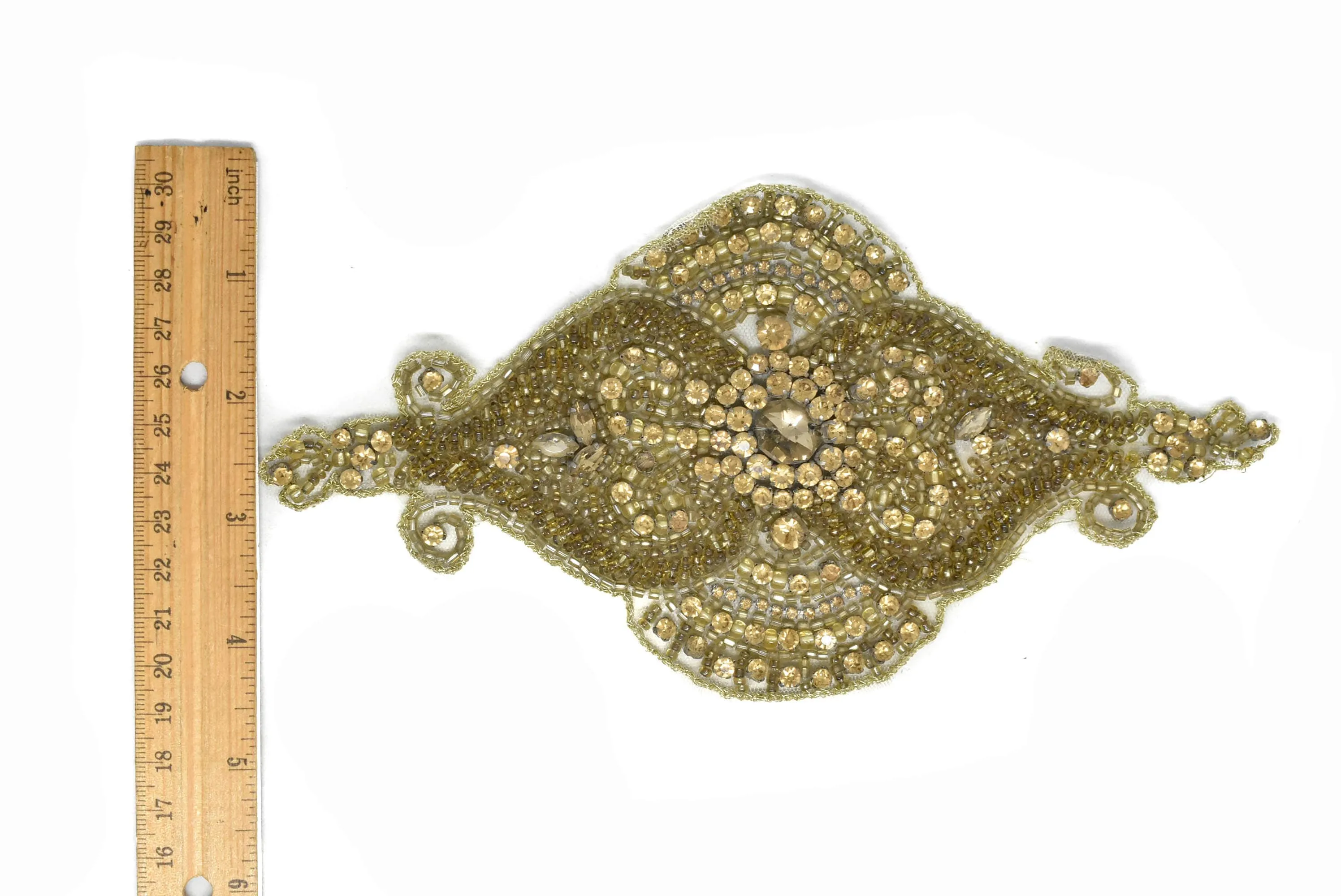 Unique Gold & Silver Appliques 8.50" x 4.50" - 1 Piece