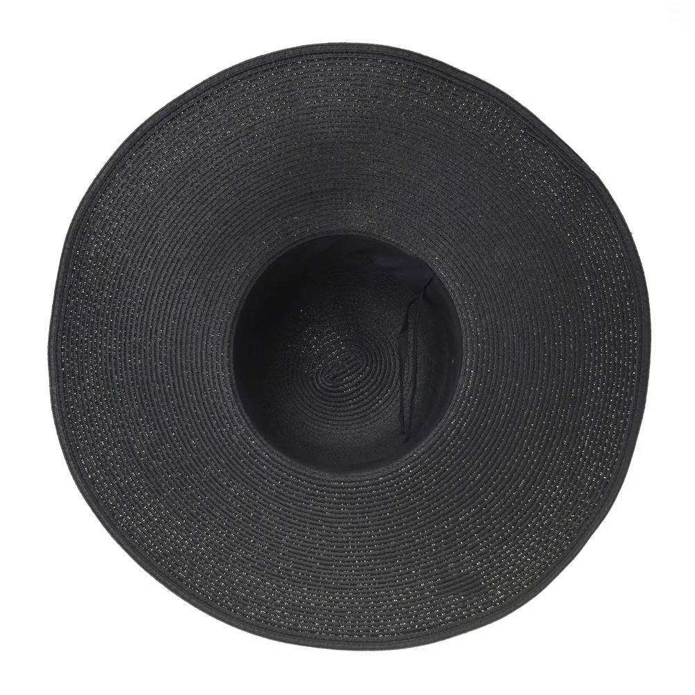 Wide Brim Floppy Summer Beach Sun Hat Paper Straw Tassel Dome For Women KR9973