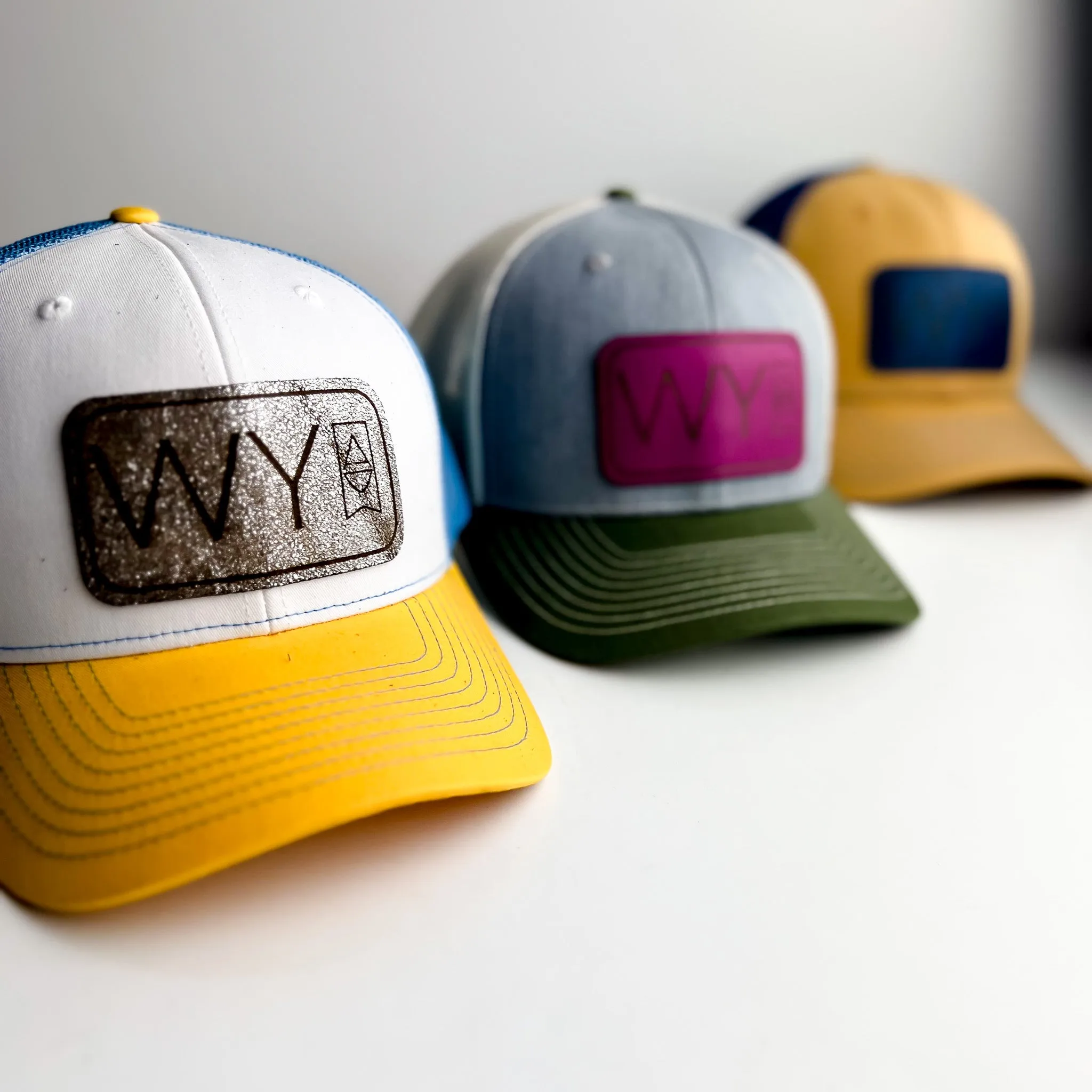 WY Trucker Hat | Mustard   Huckleberry