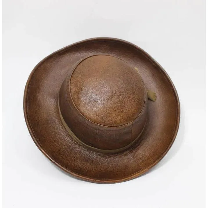 YVES SAINT LAURENT 70s Leather Hat