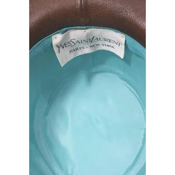 YVES SAINT LAURENT 70s Leather Hat