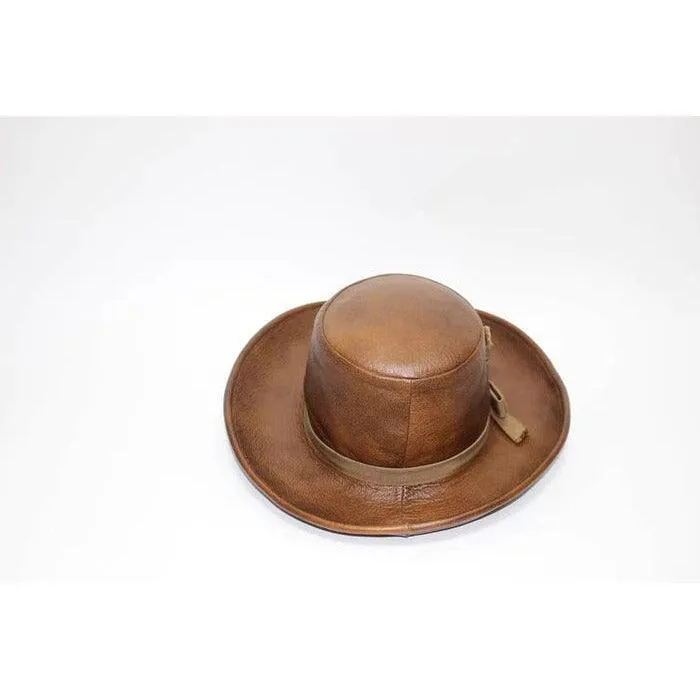 YVES SAINT LAURENT 70s Leather Hat