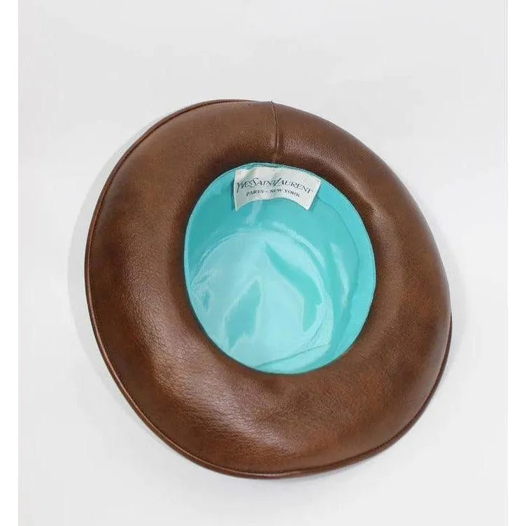 YVES SAINT LAURENT 70s Leather Hat